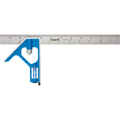 &eacute;querre combin&eacute;e True Blue, 12" lo, 1/16" Graduations, Acier, Ordinaire R.M.G. Prévention