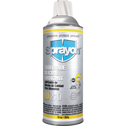LU210 Food Grade Silicone Lubricant, Aerosol Can R.M.G. Prévention