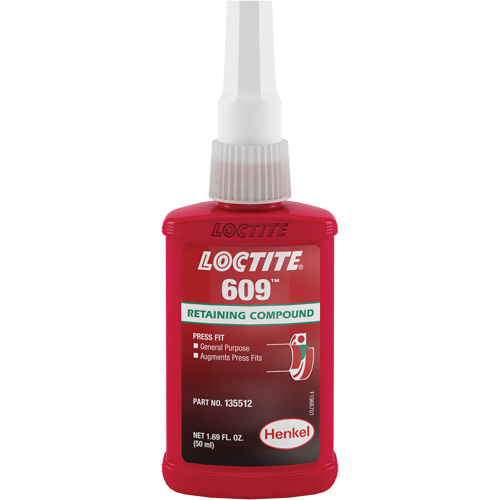 Compos&eacute; de retenue 609 &agrave; usage g&eacute;n&eacute;ral, 50 ml, Bouteille, Vert R.M.G. Prévention