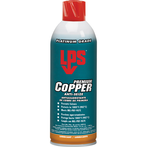 Copper Anti-Seize, 16 oz., Aerosol Can, 1800°F (982°C) Max Temp. R.M.G. Prévention