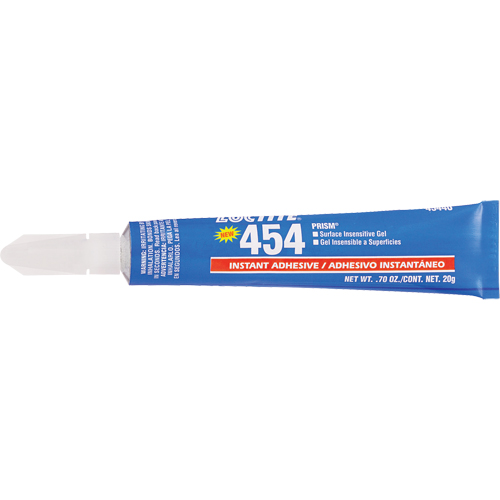 Prism 454 Instant Adhesive Gel, Clear, Tube, 20 g R.M.G. Prévention