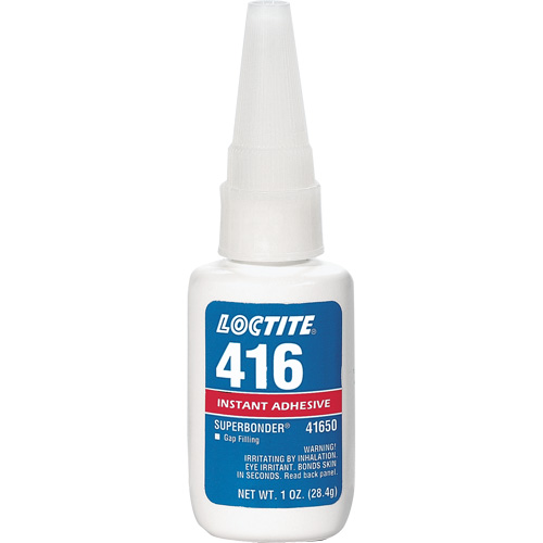 416 Super Bonder&reg; Instant Adhesive, Clear, Bottle, 1 oz. R.M.G. Prévention