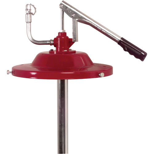 Pompes pour lubrification manuelle - Pompes &agrave; pression d&eacute;bit-volume, Zinc, 1 lb/6 courses, Pour barils de 5 gal. R.M.G. Prévention