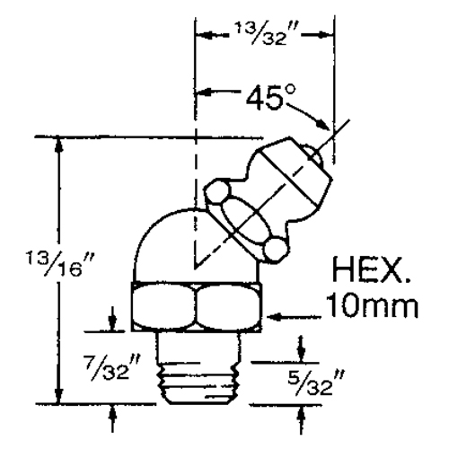 Fitting, 6 mm Thread R.M.G. Prévention