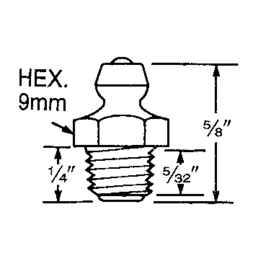 Raccord, Filetage de 8 mm R.M.G. Prévention