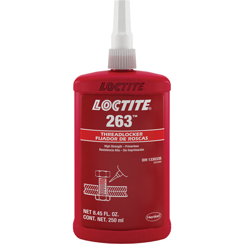 Compos&eacute; de blocage 263 s&eacute;chage rapide, Rouge, &eacute;lev&eacute;, 250 ml, Bouteille R.M.G. Prévention