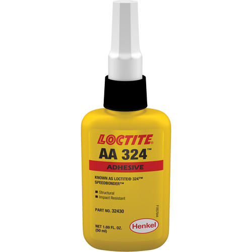 324 Speedbonder Structural Acrylic Adhesive, Two-Part, 50 ml, Bottle, Yellow R.M.G. Prévention