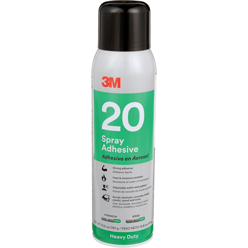 20 Heavy Duty Spray Adhesive, Clear, Aerosol Can R.M.G. Prévention