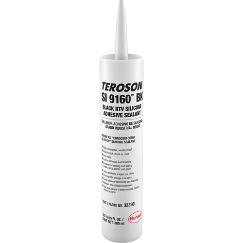 Scellant &agrave; la silicone Teroson SI 9160, Cartouche, Noir R.M.G. Prévention
