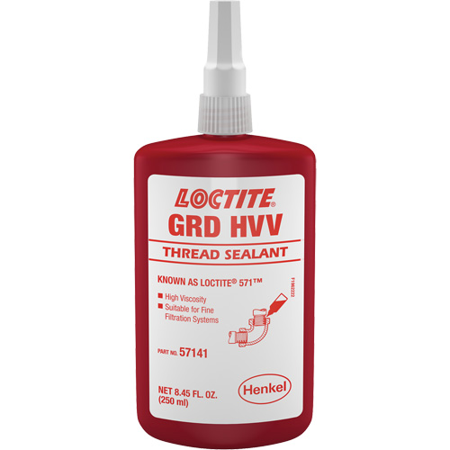 571 Thread Sealant, Bottle, 250 ml, -54° C - 149° C/-65° F - 300° F R.M.G. Prévention