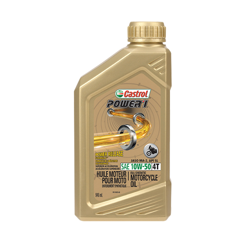 POWER 1&reg; 10W50 Motorcycle Oil, 946 ml, Bottle R.M.G. Prévention