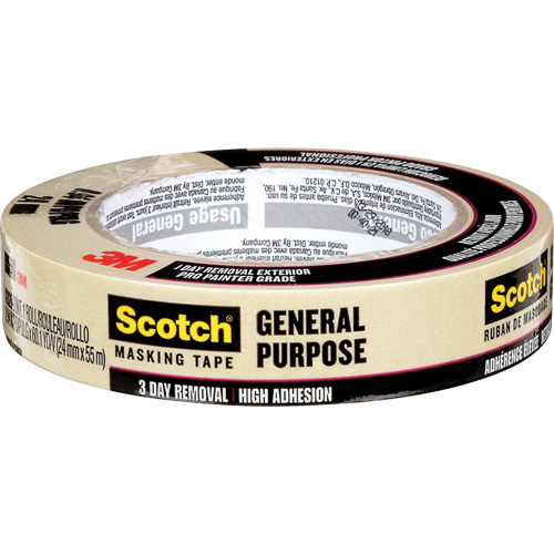 Ruban-cache &agrave; usage g&eacute;n&eacute;ral 2020 Scotch 2020, 24 mm (1") x 55 m (180'), Havane R.M.G. Prévention