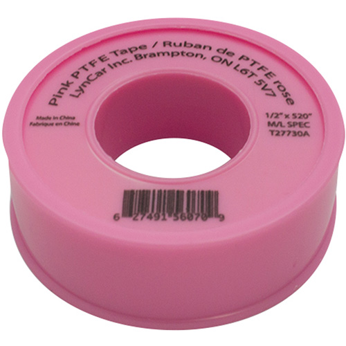 Teflon&reg; Tape, 520" L x 1/2" W, Pink R.M.G. Prévention