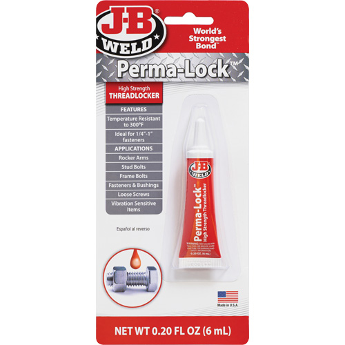 Compos&eacute; de blocage Perma-Lock, Rouge, &eacute;lev&eacute;, 6 ml, Tube R.M.G. Prévention