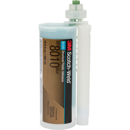 Adh&eacute;sif structural pour composants en plastique Scotch-Weld, Deux composants, Cartouche, 490 ml, Bleu R.M.G. Prévention