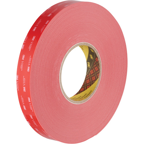 VHB Tape, 32.9 m (108') L x 1117.6 mm (44") W, 0.015 mm, Acrylic R.M.G. Prévention