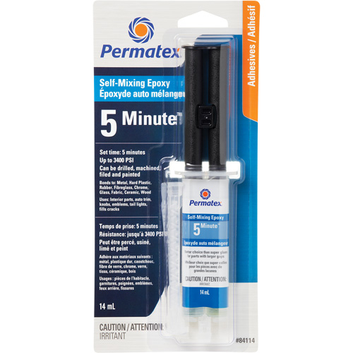 General Purpose Epoxy, 14 ml, Syringe, Two-Part, Clear R.M.G. Prévention