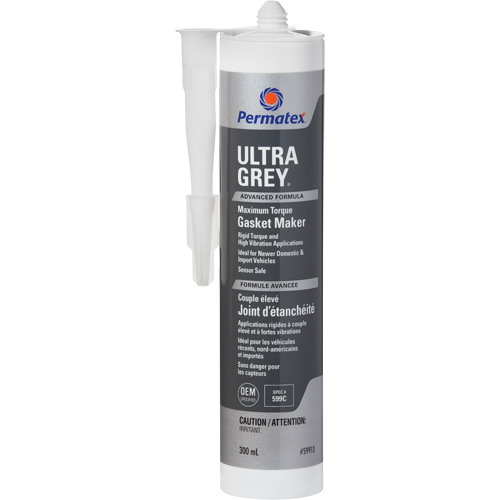 Compos&eacute; &agrave; joints de silicone RTV rigide pour couple &eacute;lev&eacute; Ultra Grey, Cartouche, Gris R.M.G. Prévention