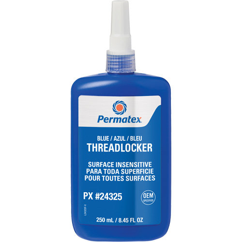 Surface Insensitive Threadlocker, Blue, High, 250 ml, Bottle R.M.G. Prévention