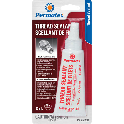 Scellant pour filetage haute temp&eacute;rature, Bouteille, 50 ml, -54° C - 204° C/-65° F - 400° F R.M.G. Prévention