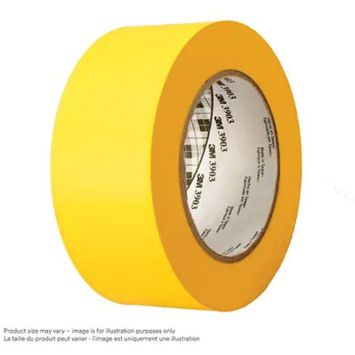 Ruban pour conduites en vinyle 3903, 76 mm (3") la x 45,75 m (150') lo, 6,5 mils, Jaune R.M.G. Prévention