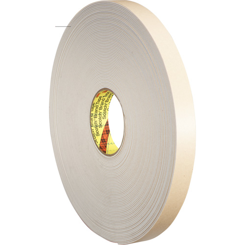 Double-Coated Foam Tape, 33 m (108') L x 25.4 mm (1") W, 62 mils, Polyethylene R.M.G. Prévention