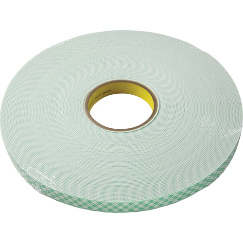 Double-Coated Foam Tape, 33 m (108') L x 18 mm (3/4") W, 62.5 mils, Urethane R.M.G. Prévention