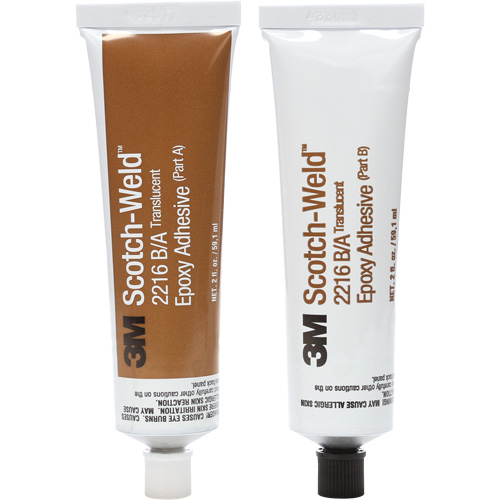 Adh&eacute;sif Scotch-Weld, 2 oz liq., Trousse, Deux composants, Translucide R.M.G. Prévention
