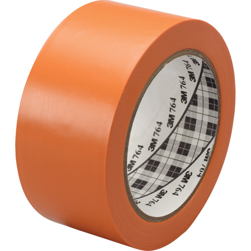 Ruban en vinyle pour travaux g&eacute;n&eacute;raux 764, 25,4 mm (1") la x 32,9 m (108') lo, 5 mils, Orange R.M.G. Prévention