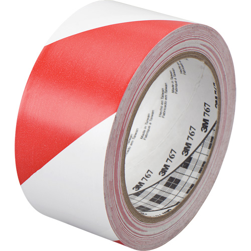 Ruban de signalisation de danger 767, 50,8 mm (2") x 33 m (108'), Rouge/Blanc R.M.G. Prévention