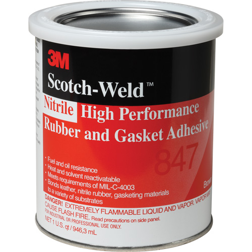 Adh&eacute;sif haute performance pour caoutchouc et joints Scotch-Weld, Gallon, Brun R.M.G. Prévention