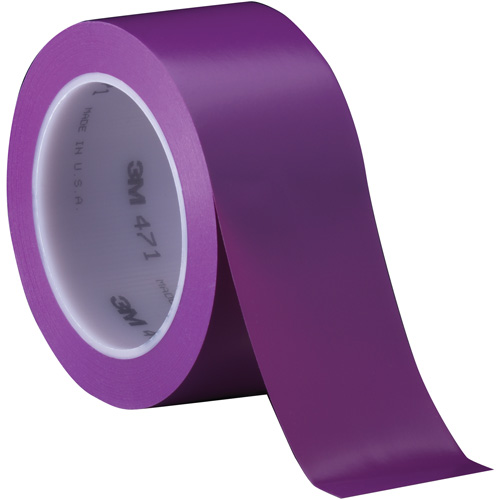 471 Vinyl Tape, 50.8 mm (2") W x 32.9 m (108') L, 5.2 mils, Purple R.M.G. Prévention