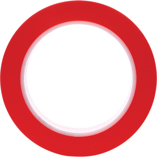 471 Vinyl Tape, 25.4 mm (1") W x 32.9 m (108') L, 5.2 mils, Red R.M.G. Prévention