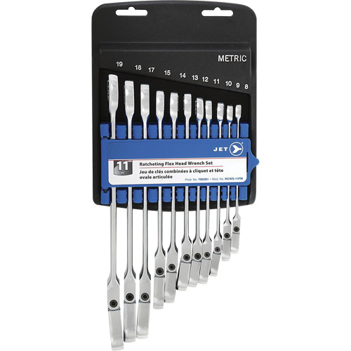 RCWS-11FM Metric Flex Head Ratchet Combination Wrench Set R.M.G. Prévention