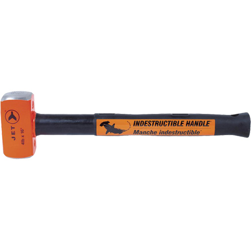 USH-416 Super Heavy-Duty Indestructible Handle Sledge Hammer, 4 lbs., 16", Solid Steel Handle R.M.G. Prévention