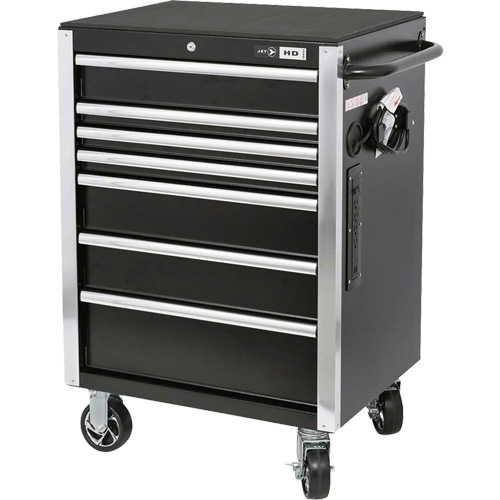 HDRC2807 HD Series Roller Cabinet, 7 Drawers, 27-4/5" W x 21-27/50" D x 40-31/100" H, Black R.M.G. Prévention