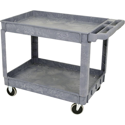 JPTC-3624 Heavy-Duty Polypropylene Shop Cart, 2 Tiers, 46" W x 25-1/2" D x 33-1/4" H, 500 lbs. Cap. R.M.G. Prévention