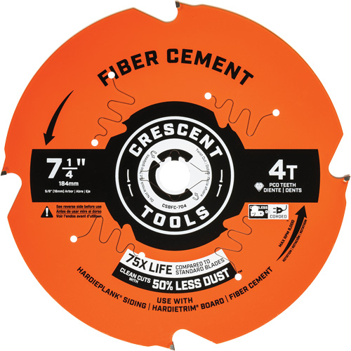 Lame de scie circulaire, 7-1/4", 4 dents, Pour B&eacute;ton R.M.G. Prévention