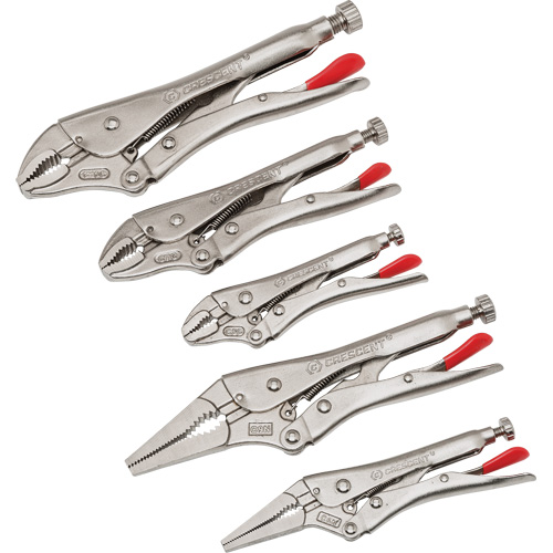 5-Piece Curved & Long Nose Locking Plier Set, 14-1/2" L R.M.G. Prévention