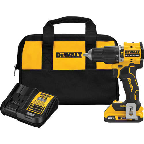 Atomic Compact Series Brushless Cordless Hammer Drill Kit, 1/2" Chuck, 20 V R.M.G. Prévention
