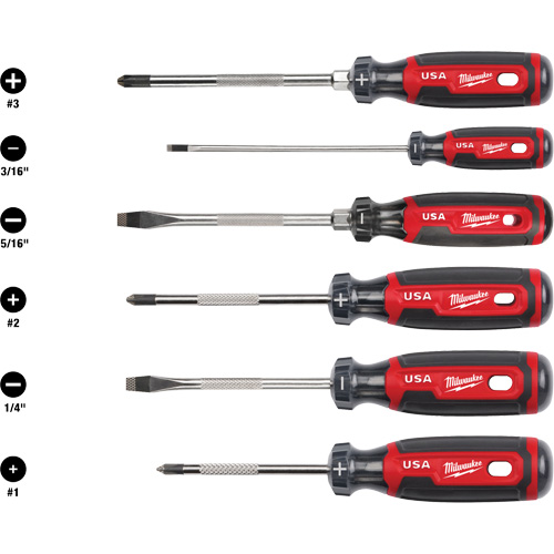 Cushion Grip Screwdriver Set, 6 Pcs. R.M.G. Prévention