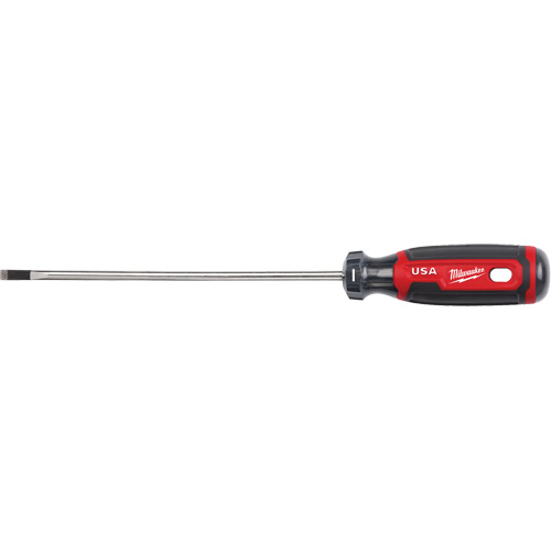 Cabinet Screwdriver, 3/16" Tip, Round, 254 mm L, Cushion Grip Handle R.M.G. Prévention