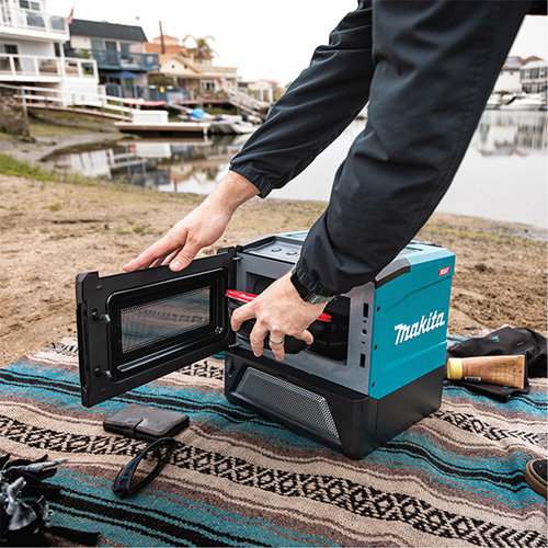 Four &agrave; micro-ondes sans fil 40 V Max XGT (outil seulement), 350 W/500 W, Noir/bleu R.M.G. Prévention