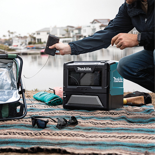 Four &agrave; micro-ondes sans fil 40 V Max XGT (outil seulement), 350 W/500 W, Noir/bleu R.M.G. Prévention