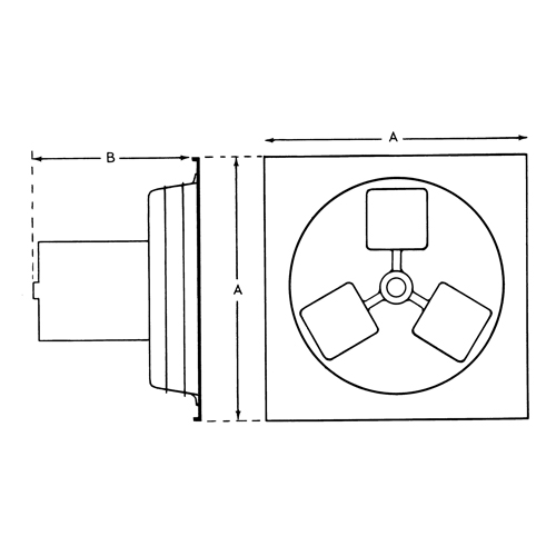 Ventilateur d'&eacute;chappement 12" s&eacute;rie panneau 1SP R.M.G. Prévention