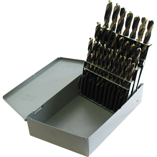 Jobber Length Drill Set, 26 Pieces, High Speed Steel R.M.G. Prévention