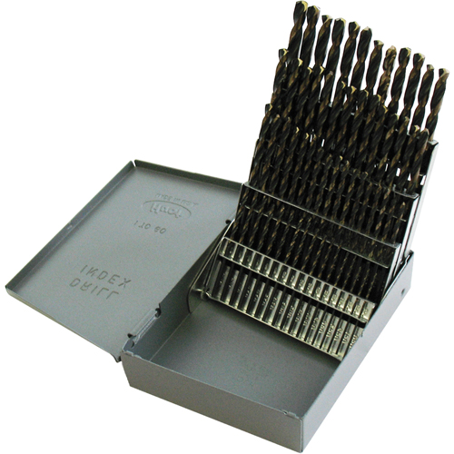Jobber Length Drill Set, 60 Pieces, High Speed Steel R.M.G. Prévention