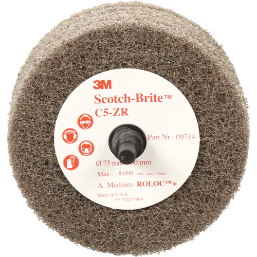 Scotch-Brite Cut & Polish Disc, 75 mm x 30 mm, 20 mm Arbor, Aluminum Oxide, 7500 RPM R.M.G. Prévention