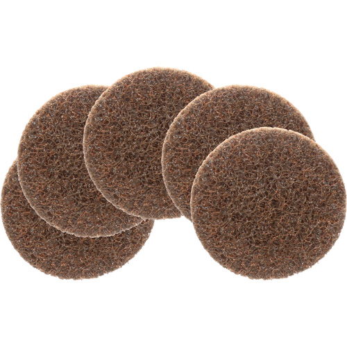 Disque de conditionnement de surface Roloc Scotch-Brite, 2" dia., Grain Cors&eacute;, Oxyde d'aluminium R.M.G. Prévention