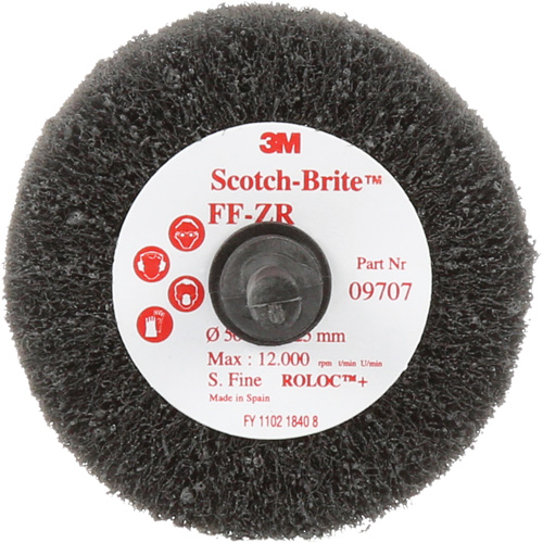 Brosse &agrave; lamelles pour la coupe et le polissage Scotch-Brite, Oxyde d'aluminium, Grain Fin, 2" x 1" x 1/4" R.M.G. Prévention